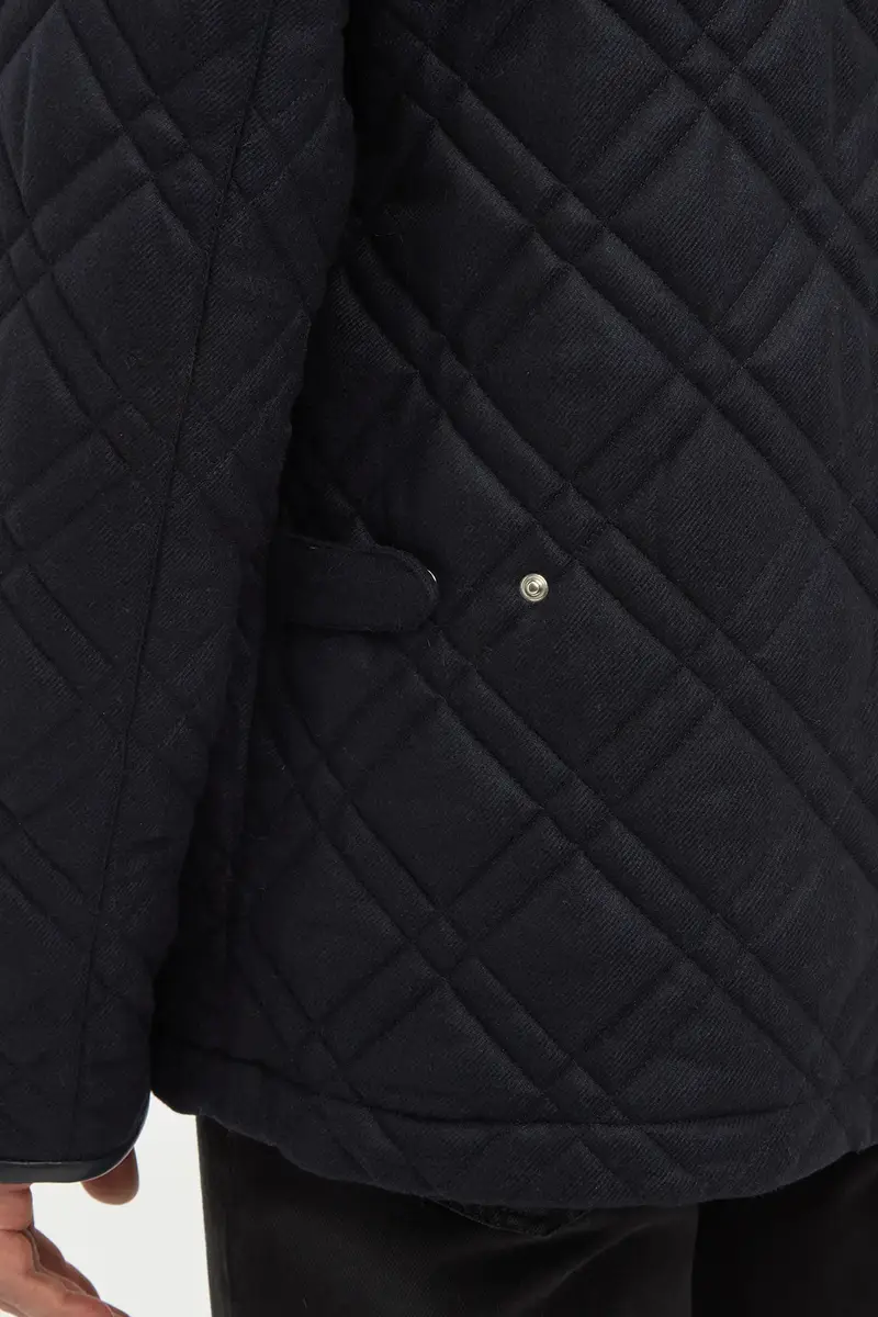 Gabriela Hearst Clarence Barn Jacket in Dark Navy Wool Cashmere Flannel | Thumbnail 7