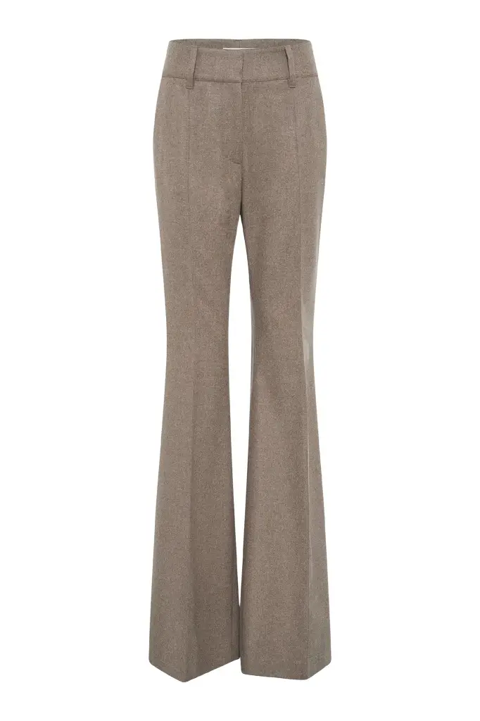 Gabriela Hearst Rhein Pant in Walnut Wool Cashmere Flannel