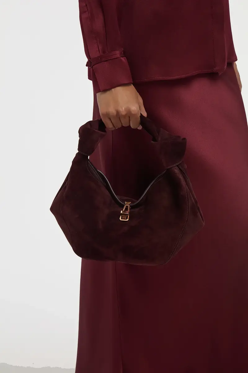 Gabriela Hearst Mini Antonia Bag in Bordeaux Suede | Thumbnail 6 Gabriela Hearst Mini Antonia Bag in Bordeaux Suede | Thumbnail 6