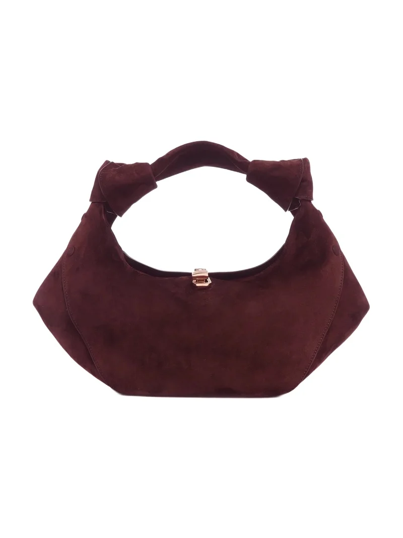 Gabriela Hearst Mini Antonia Bag in Bordeaux Suede