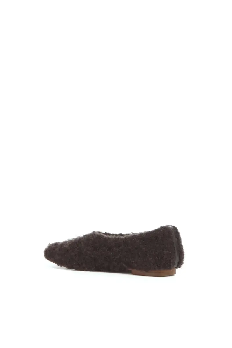 Gabriela Hearst Emperor Flat Shoe in Dark Brown Silk Cashmere Boucle | Thumbnail 3 Gabriela Hearst Emperor Flat Shoe in Dark Brown Silk Cashmere Boucle | Thumbnail 3