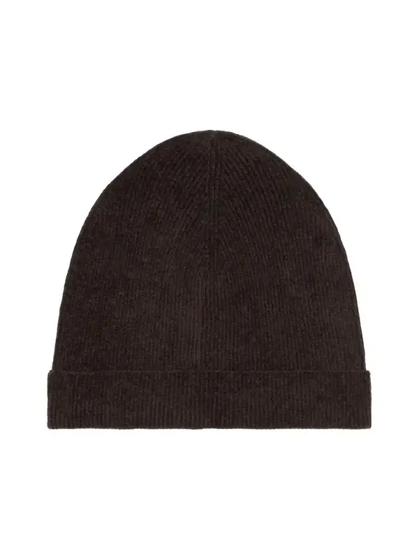 Spire Knit Beanie in Chocolate Silk