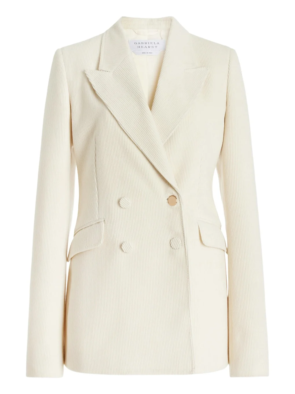 Gabriela Hearst Stephanie Blazer in Ivory Fine Cashmere Corduroy