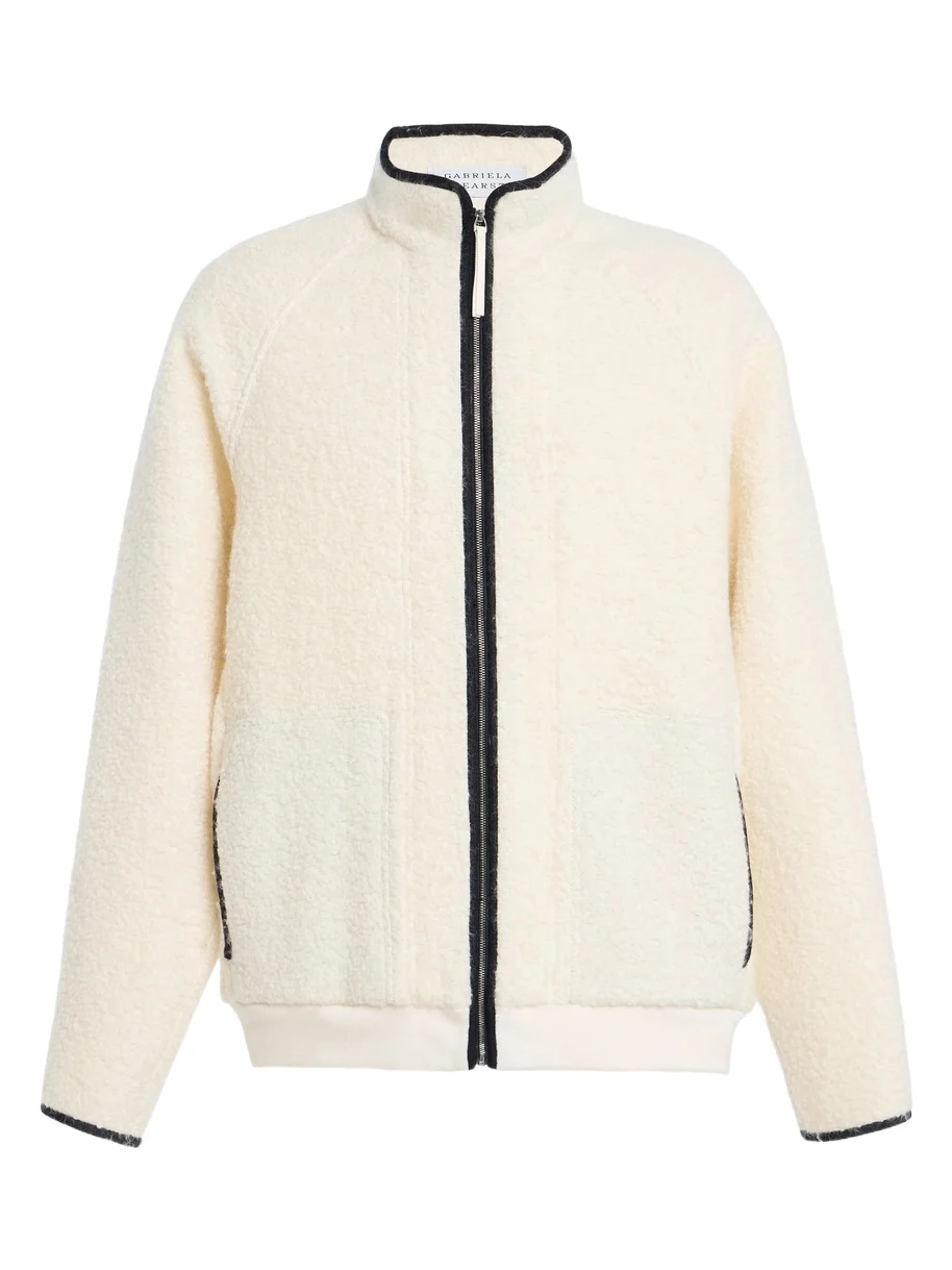 August Jacket in Ivory Recycled Cashmere Boucle August Jacket in Ivory Recycled Cashmere Boucle