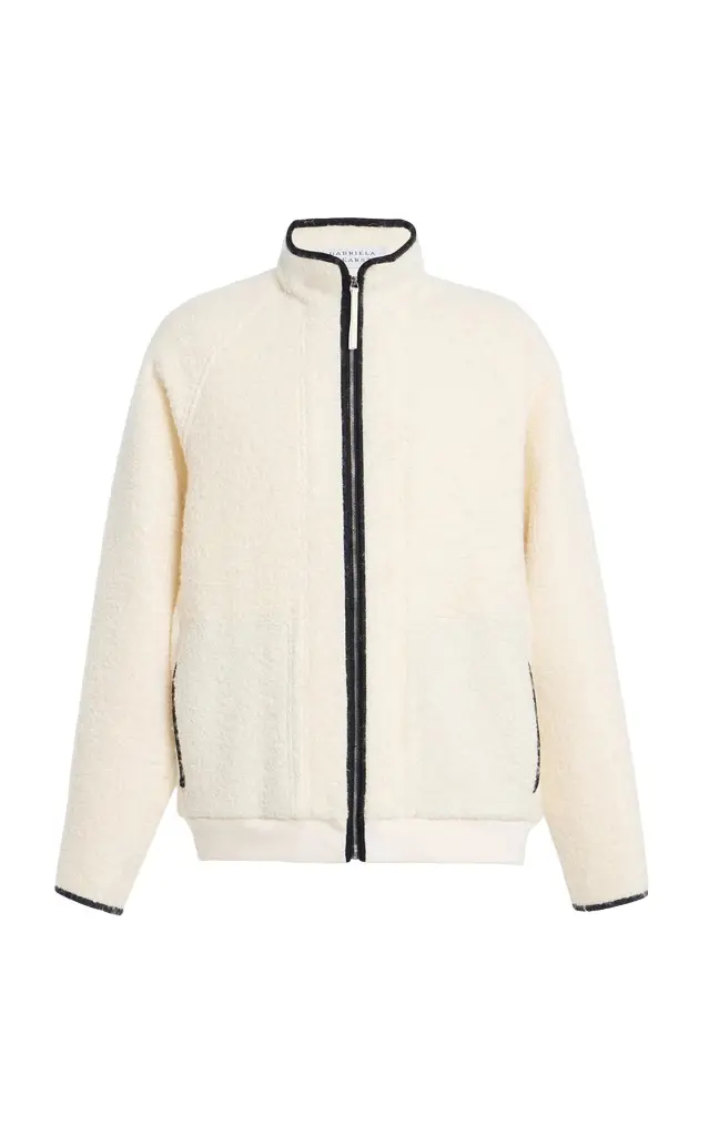 August Jacket in Ivory Recycled Cashmere Boucle August Jacket in Ivory Recycled Cashmere Boucle