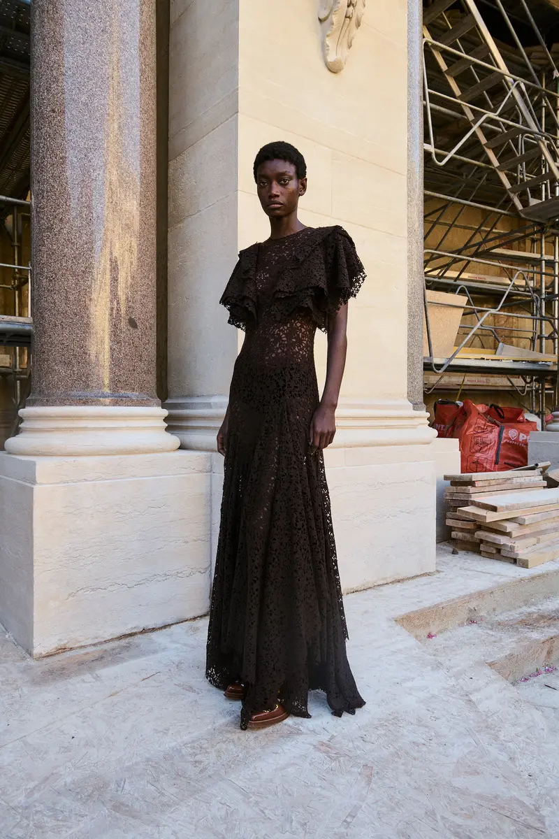Gabriela Hearst Lulsy Dress in Chocolate Floral Cashmere Lace | Thumbnail 9 Gabriela Hearst Lulsy Dress in Chocolate Floral Cashmere Lace | Thumbnail 9