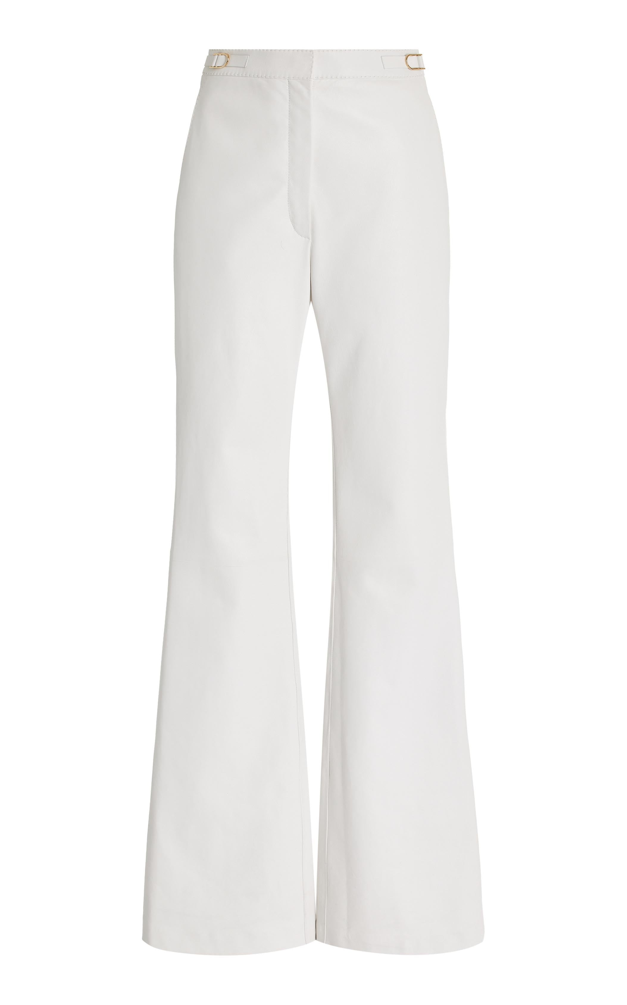 Vesta Pant in Ivory Leather