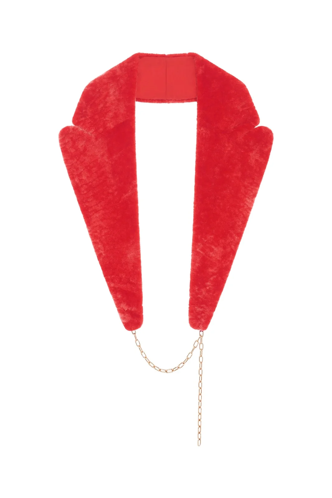 Gabriela Hearst Elliot Coat Collar in Red Shearling