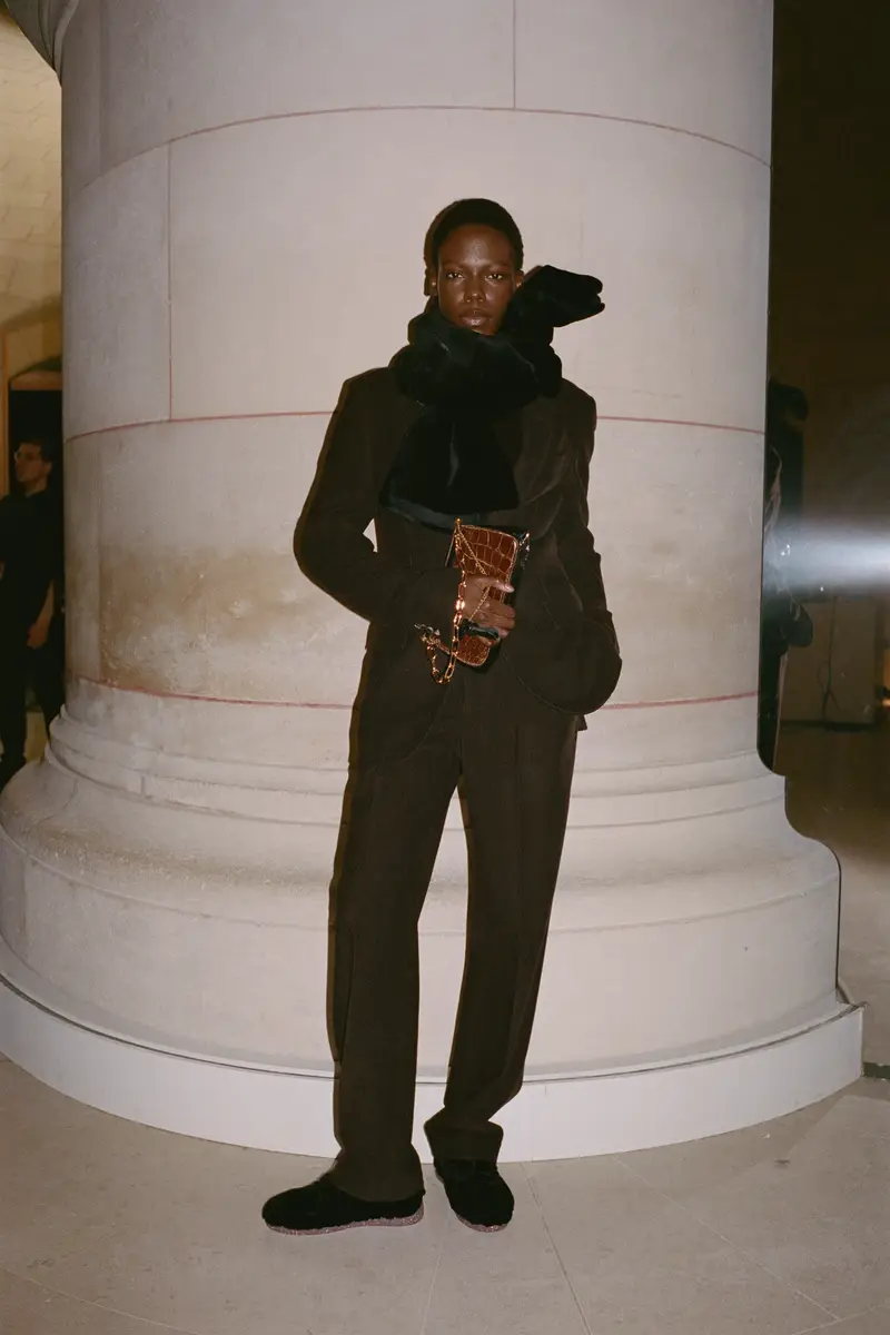 Gabriela Hearst Rhein Pant in Chocolate Cashmere Corduroy | Thumbnail 3