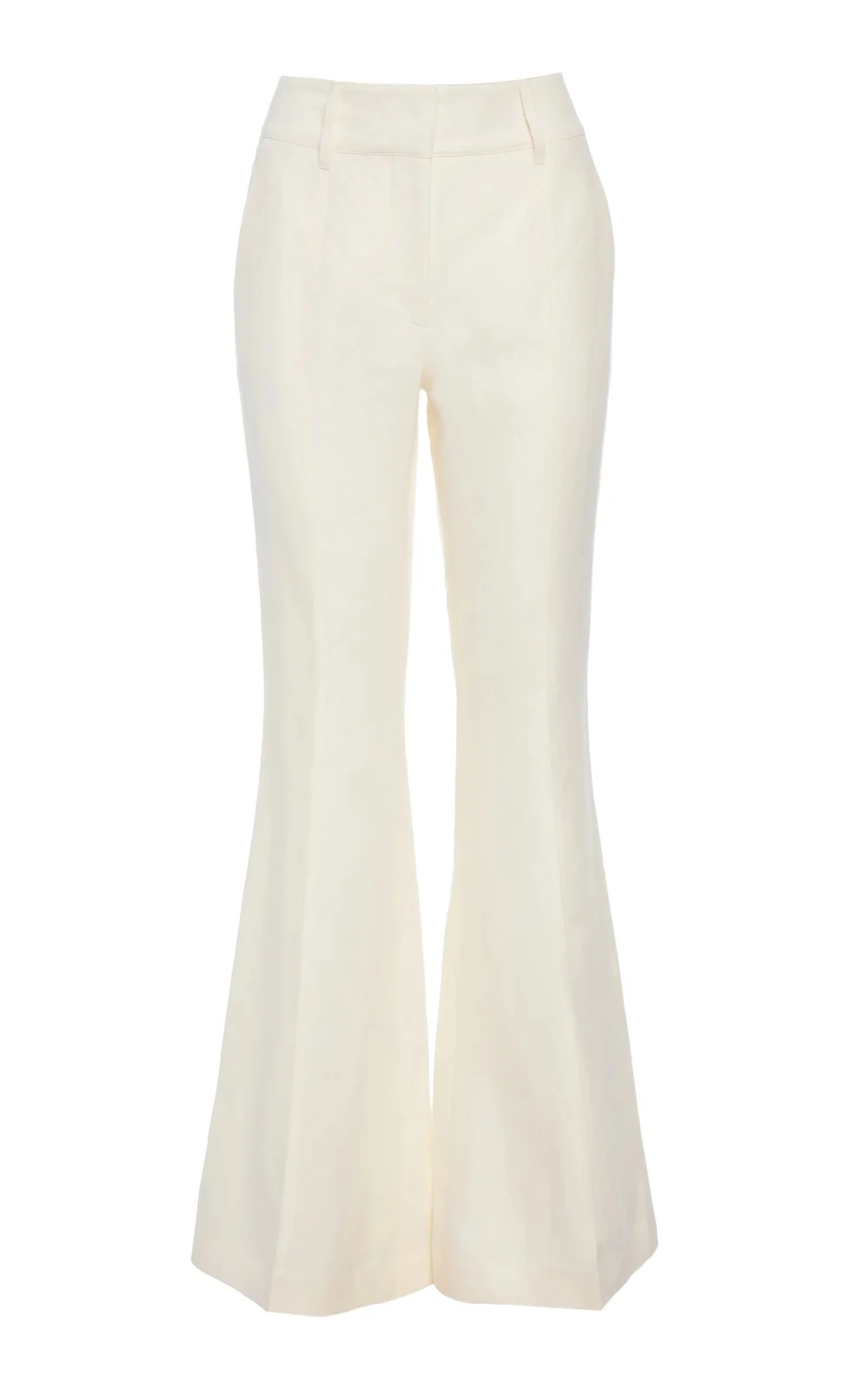 Gabriela Hearst Rhein Flare Pant in Ivory Linen Twill