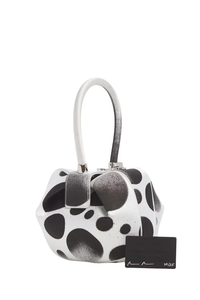 Adam Pendleton x Gabriela Hearst Nina Bag in Black & White Satin № 24