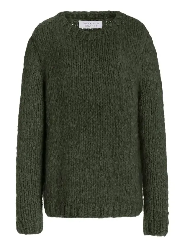 Lawrence Knit Sweater in Deep Olive Welfat Cashmere