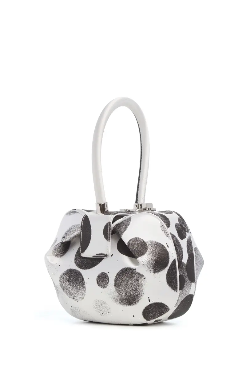 Gabriela Hearst Adam Pendleton x Gabriela Hearst Nina Bag in Black & White Satin № 23 | Thumbnail 2 Gabriela Hearst Adam Pendleton x Gabriela Hearst Nina Bag in Black & White Satin № 23 | Thumbnail 2