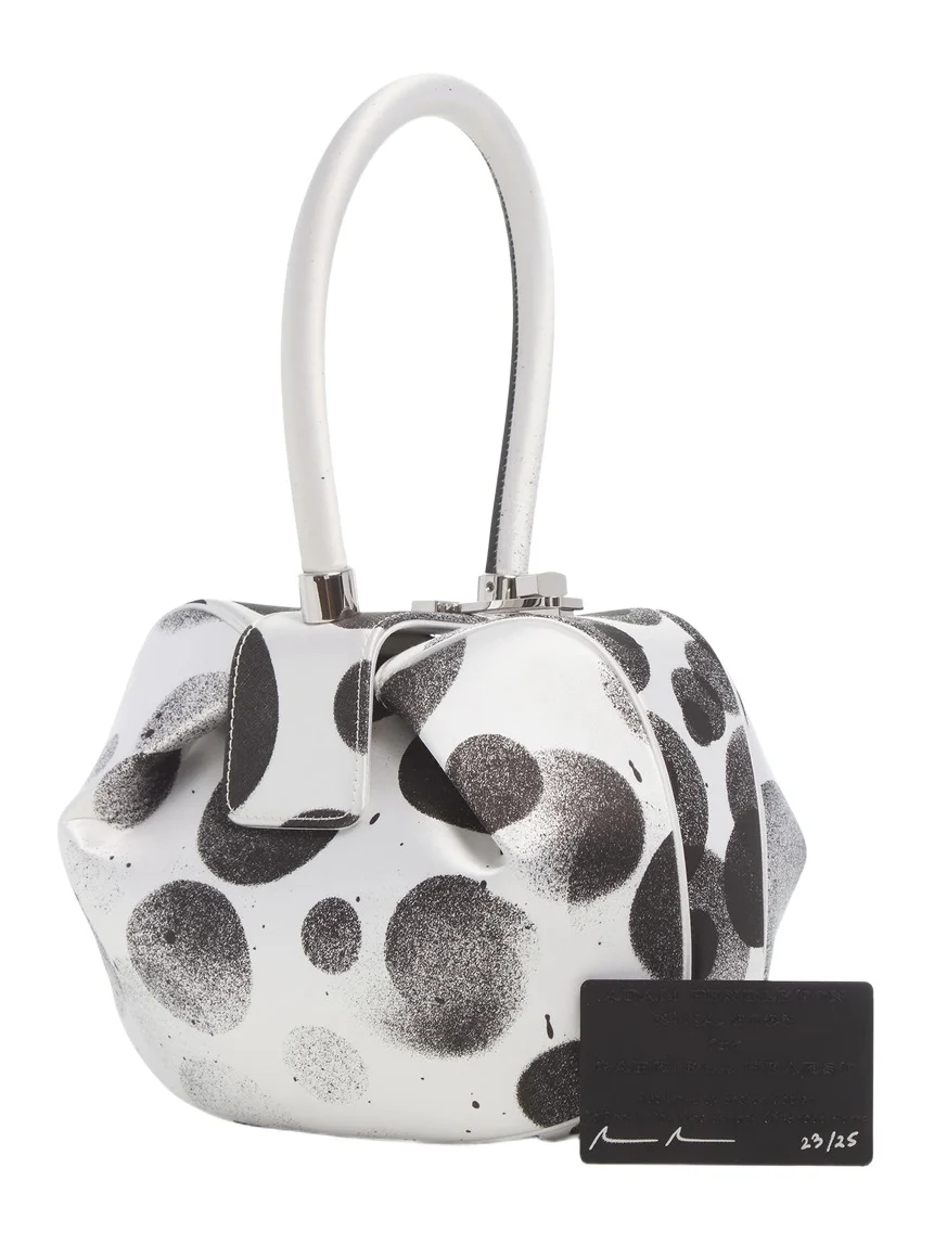 Gabriela Hearst Adam Pendleton x Gabriela Hearst Nina Bag in Black & White Satin № 23