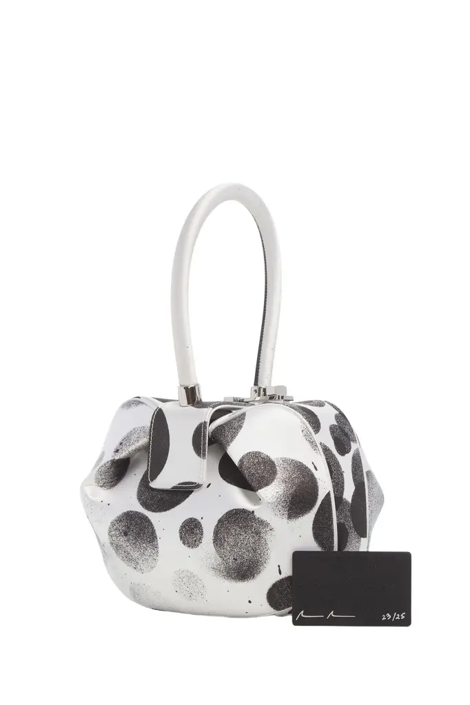 Adam Pendleton x Gabriela Hearst Nina Bag in Black & White Satin № 23