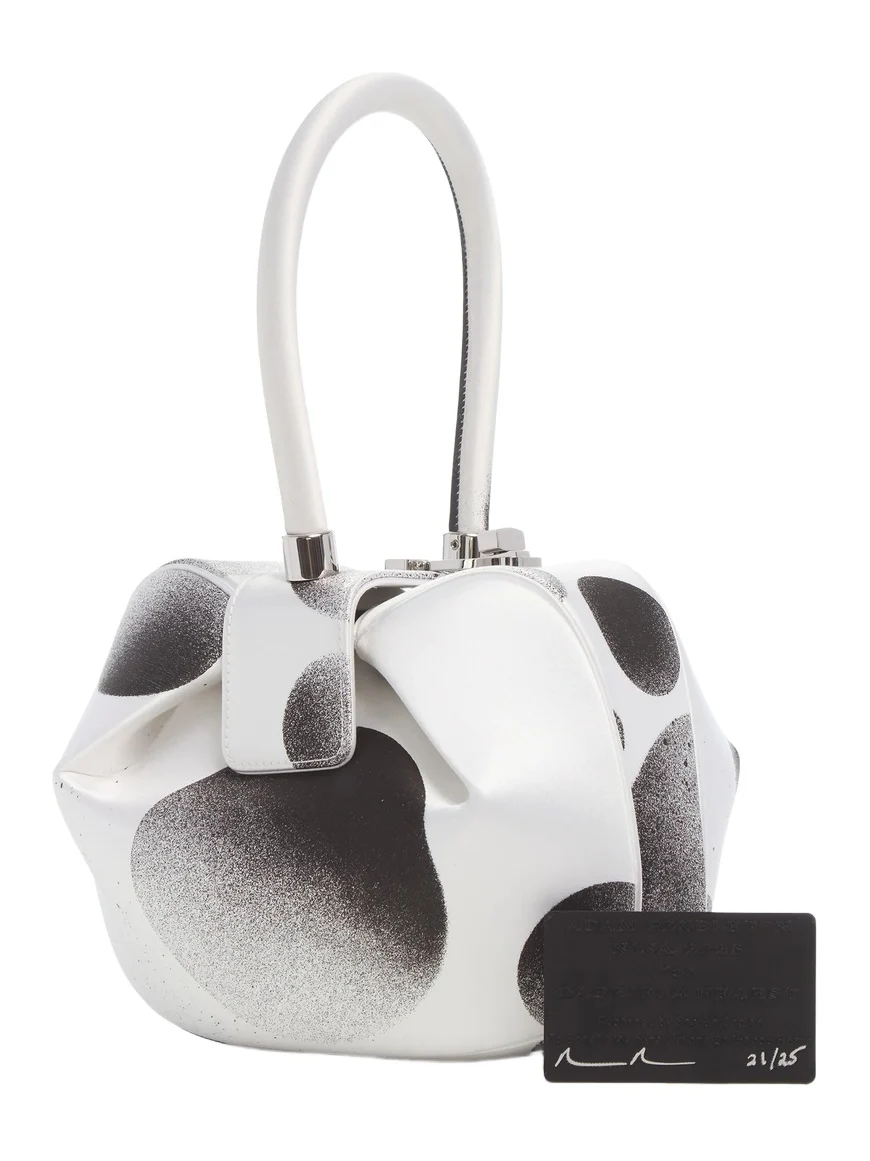 Gabriela Hearst Adam Pendleton x Gabriela Hearst Nina Bag in Black & White Satin № 21