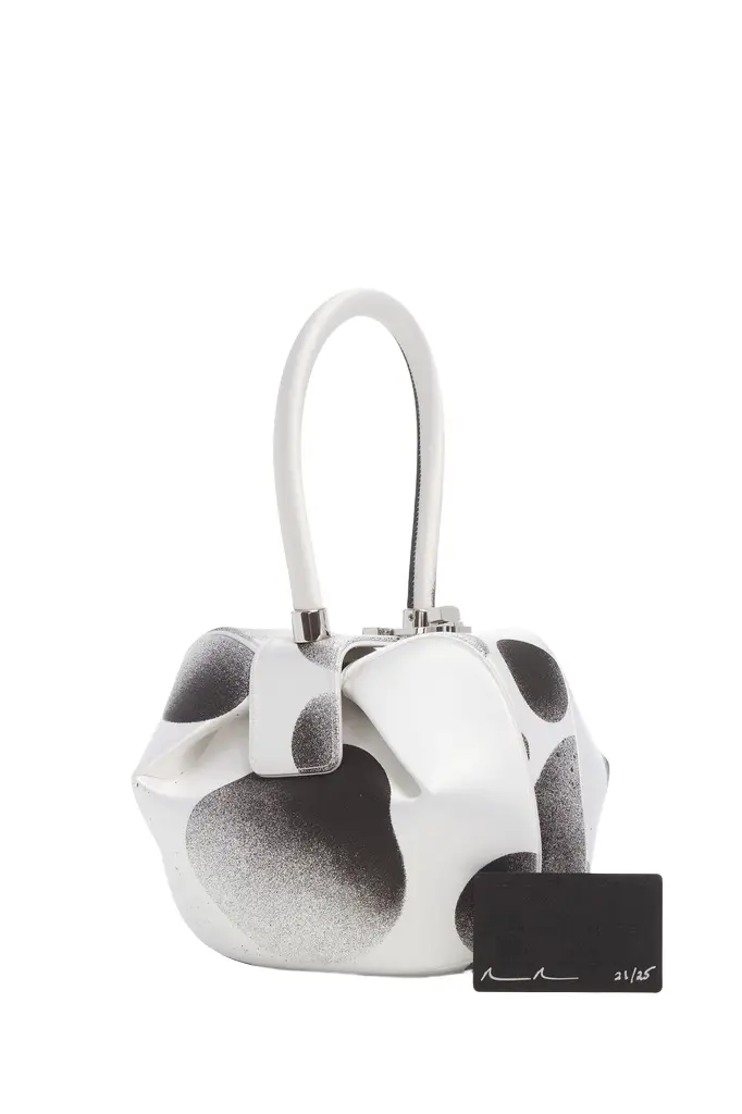 Adam Pendleton x Gabriela Hearst Nina Bag in Black & White Satin № 21