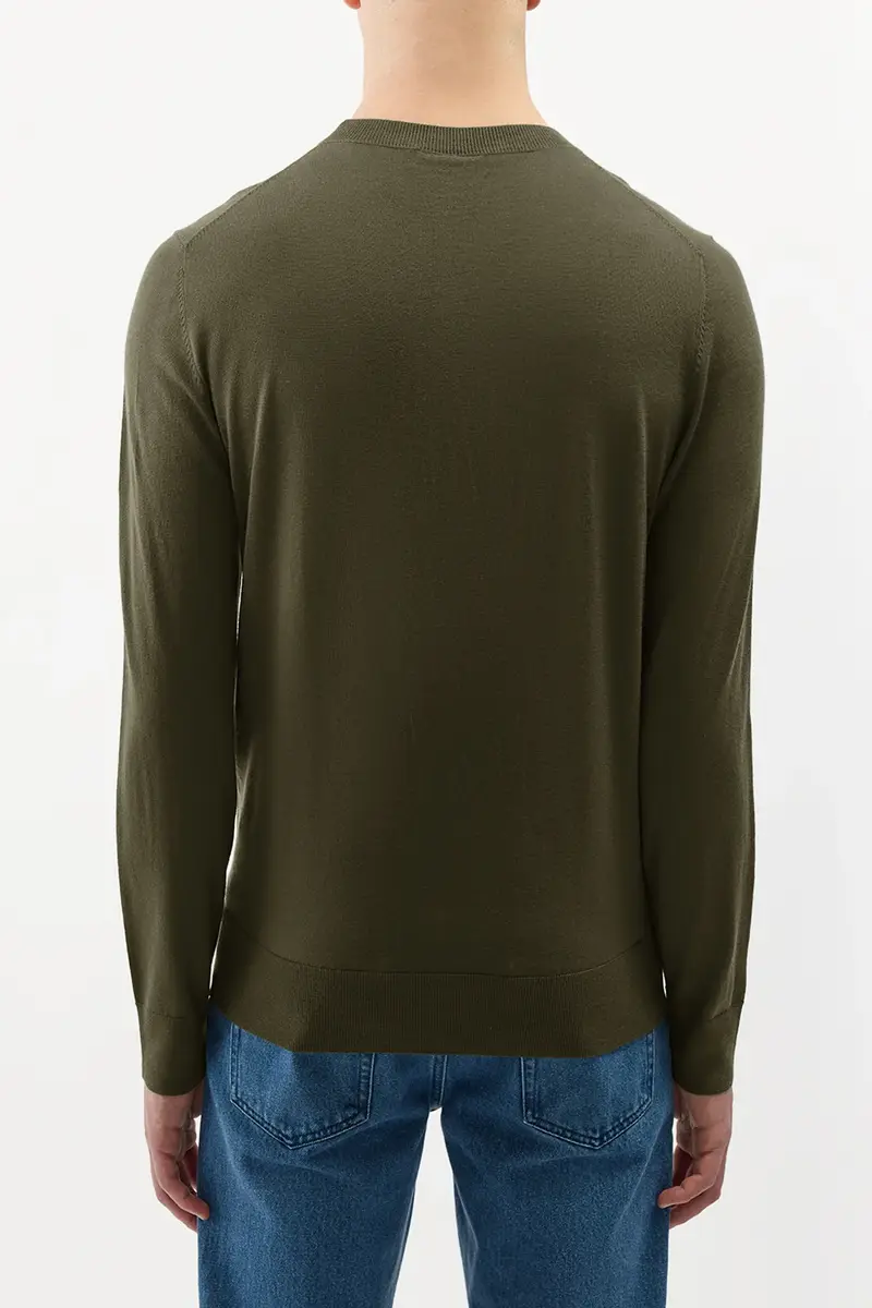 Gabriela Hearst Palco Knit Sweater in Olive Merino Wool | Thumbnail 5 Gabriela Hearst Palco Knit Sweater in Olive Merino Wool | Thumbnail 5