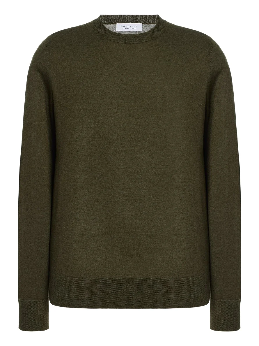 Gabriela Hearst Palco Knit Sweater in Olive Merino Wool