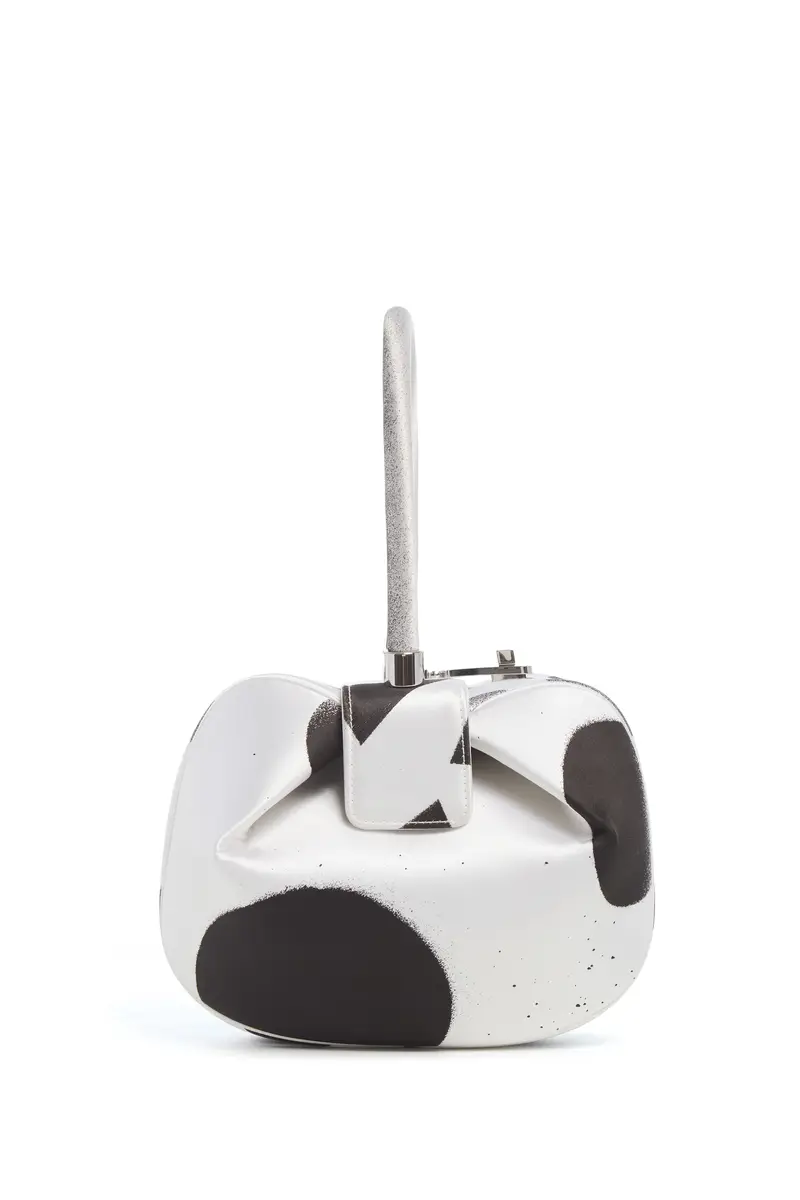 Gabriela Hearst Adam Pendleton x Gabriela Hearst Nina Bag in Black & White Satin № 19 | Thumbnail 3 Gabriela Hearst Adam Pendleton x Gabriela Hearst Nina Bag in Black & White Satin № 19 | Thumbnail 3