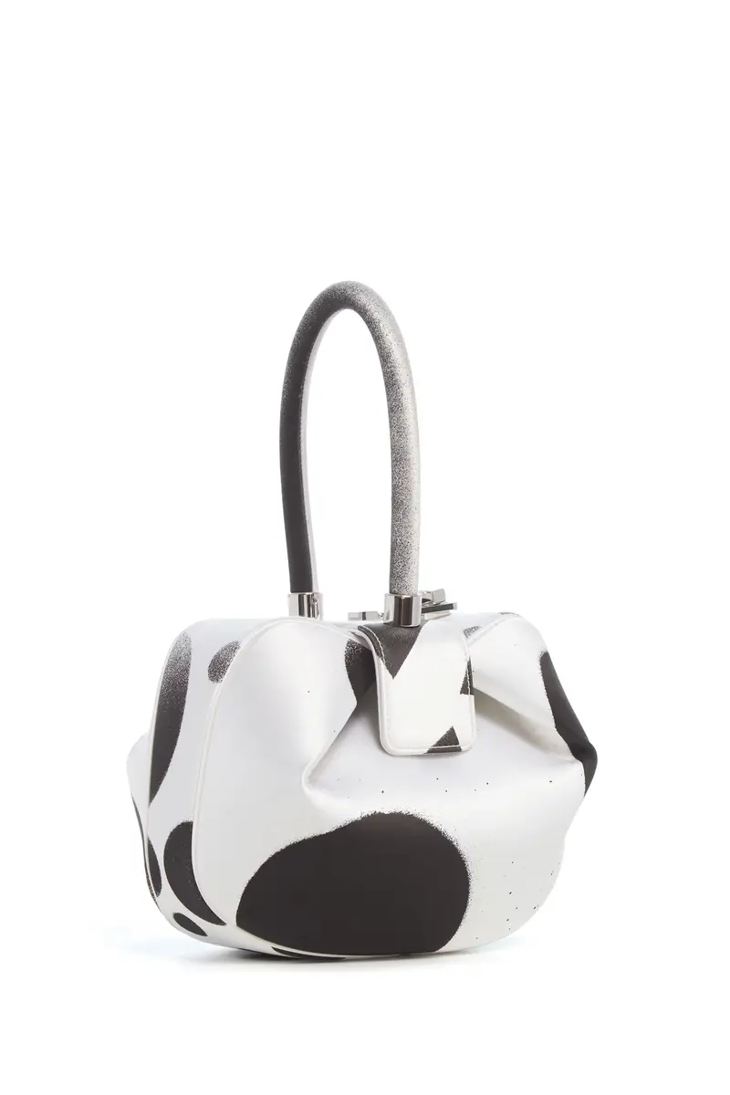 Gabriela Hearst Adam Pendleton x Gabriela Hearst Nina Bag in Black & White Satin № 19 | Thumbnail 4 Gabriela Hearst Adam Pendleton x Gabriela Hearst Nina Bag in Black & White Satin № 19 | Thumbnail 4