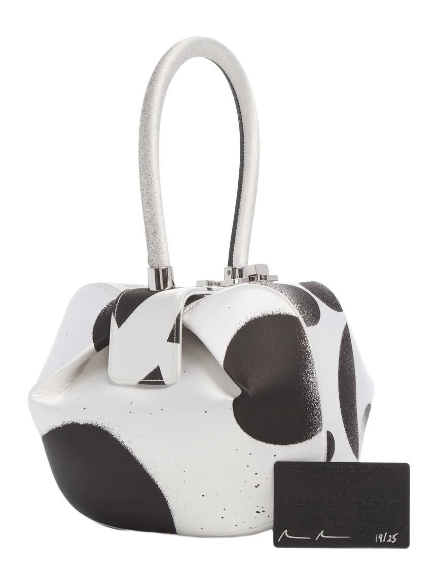 Gabriela Hearst Adam Pendleton x Gabriela Hearst Nina Bag in Black & White Satin № 19