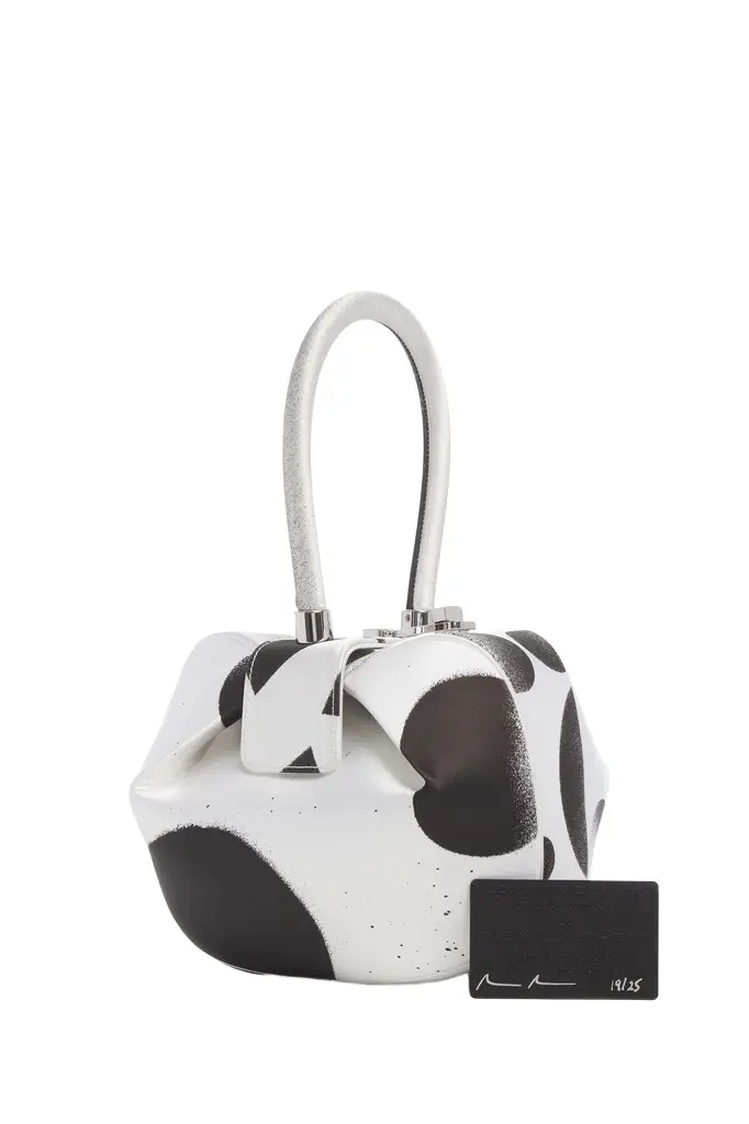 Adam Pendleton x Gabriela Hearst Nina Bag in Black & White Satin № 19