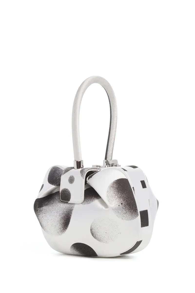Gabriela Hearst Adam Pendleton x Gabriela Hearst Nina Bag in Black & White Satin № 18 | Thumbnail 2 Gabriela Hearst Adam Pendleton x Gabriela Hearst Nina Bag in Black & White Satin № 18 | Thumbnail 2