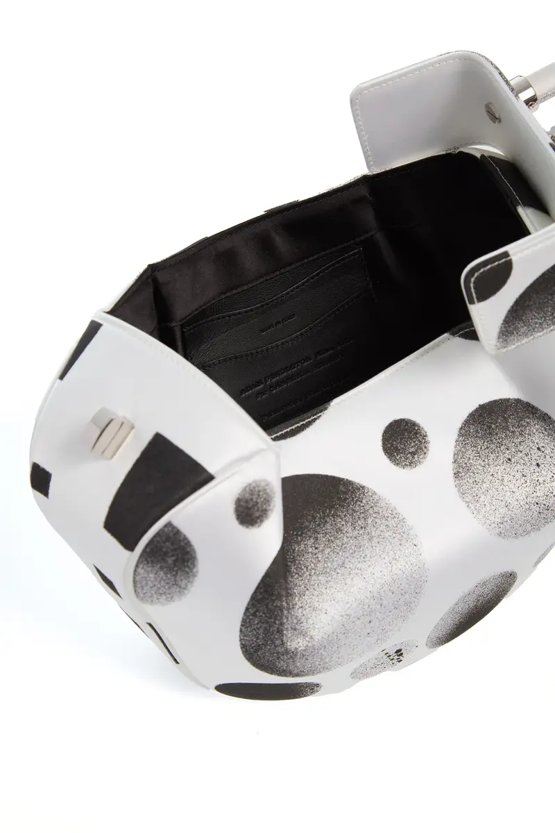 Gabriela Hearst Adam Pendleton x Gabriela Hearst Nina Bag in Black & White Satin № 18 | Thumbnail 7 Gabriela Hearst Adam Pendleton x Gabriela Hearst Nina Bag in Black & White Satin № 18 | Thumbnail 7