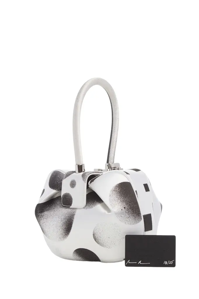 Adam Pendleton x Gabriela Hearst Nina Bag in Black & White Satin № 18