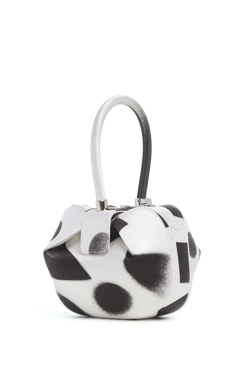 Gabriela Hearst Adam Pendleton x Gabriela Hearst Nina Bag in Black & White Satin № 16 | Thumbnail 2