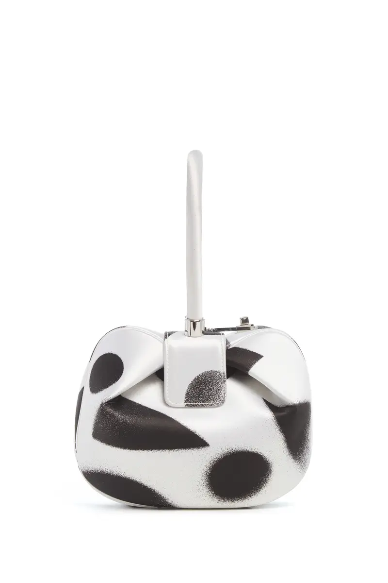 Gabriela Hearst Adam Pendleton x Gabriela Hearst Nina Bag in Black & White Satin № 16 | Thumbnail 3