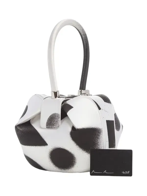 Adam Pendleton x Gabriela Hearst Nina Bag in Black & White Satin № 16 Adam Pendleton x Gabriela Hearst Nina Bag in Black & White Satin № 16