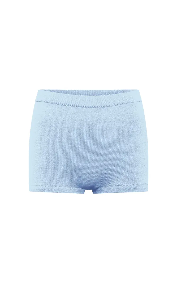 Gabriela Hearst Aris Knit Short in Light Blue Merino Wool