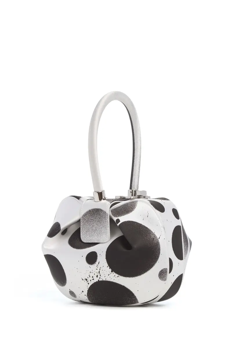 Gabriela Hearst Adam Pendleton x Gabriela Hearst Nina Bag in Black & White Satin № 14 | Thumbnail 2 Gabriela Hearst Adam Pendleton x Gabriela Hearst Nina Bag in Black & White Satin № 14 | Thumbnail 2