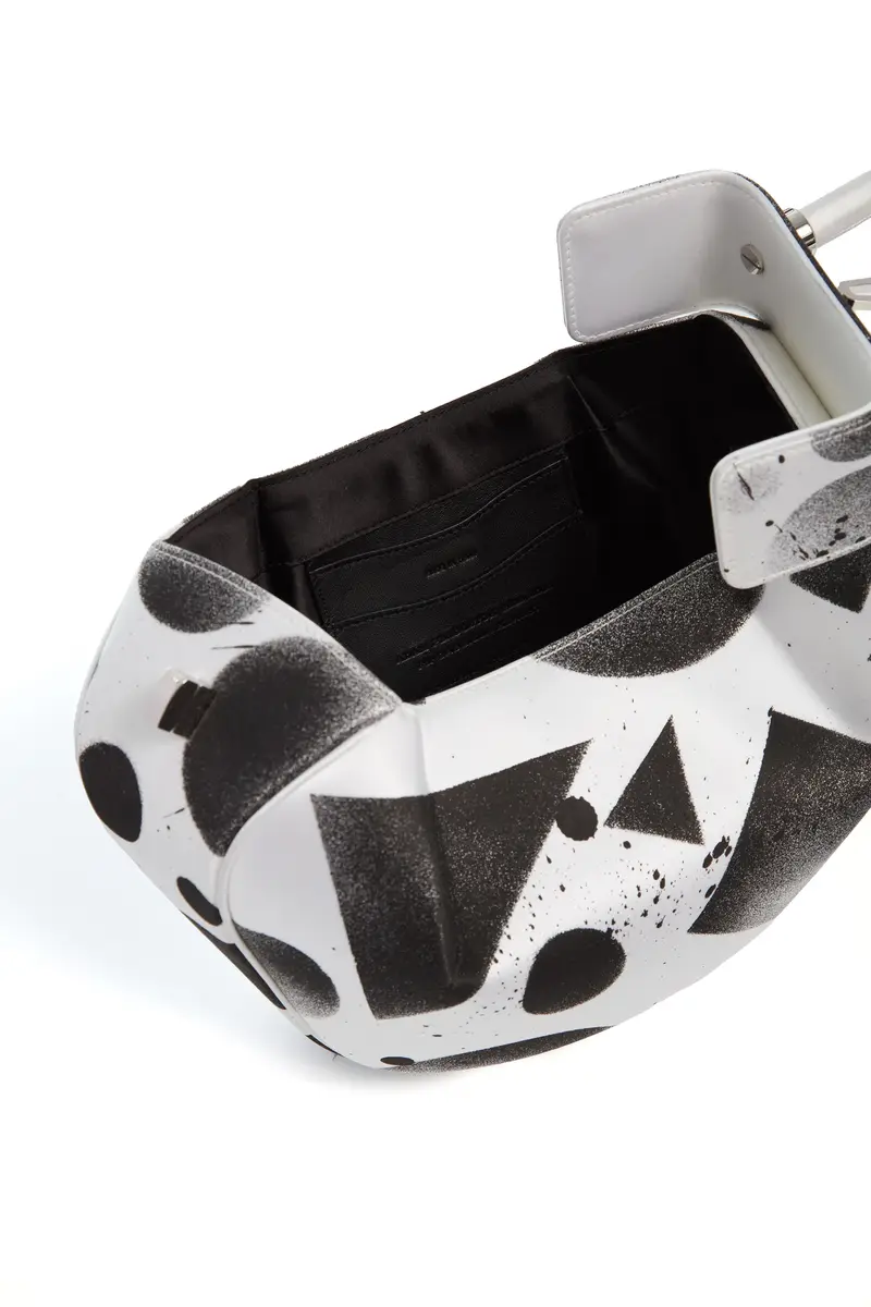 Gabriela Hearst Adam Pendleton x Gabriela Hearst Nina Bag in Black & White Satin № 14 | Thumbnail 7 Gabriela Hearst Adam Pendleton x Gabriela Hearst Nina Bag in Black & White Satin № 14 | Thumbnail 7