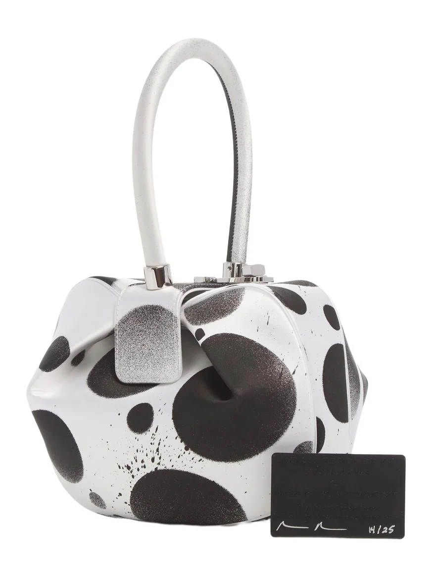 Gabriela Hearst Adam Pendleton x Gabriela Hearst Nina Bag in Black & White Satin № 14