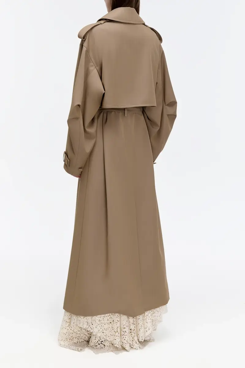 Gabriela Hearst Tellus Trench Coat in Camel Cross-dyed Wool | Thumbnail 5 Gabriela Hearst Tellus Trench Coat in Camel Cross-dyed Wool | Thumbnail 5