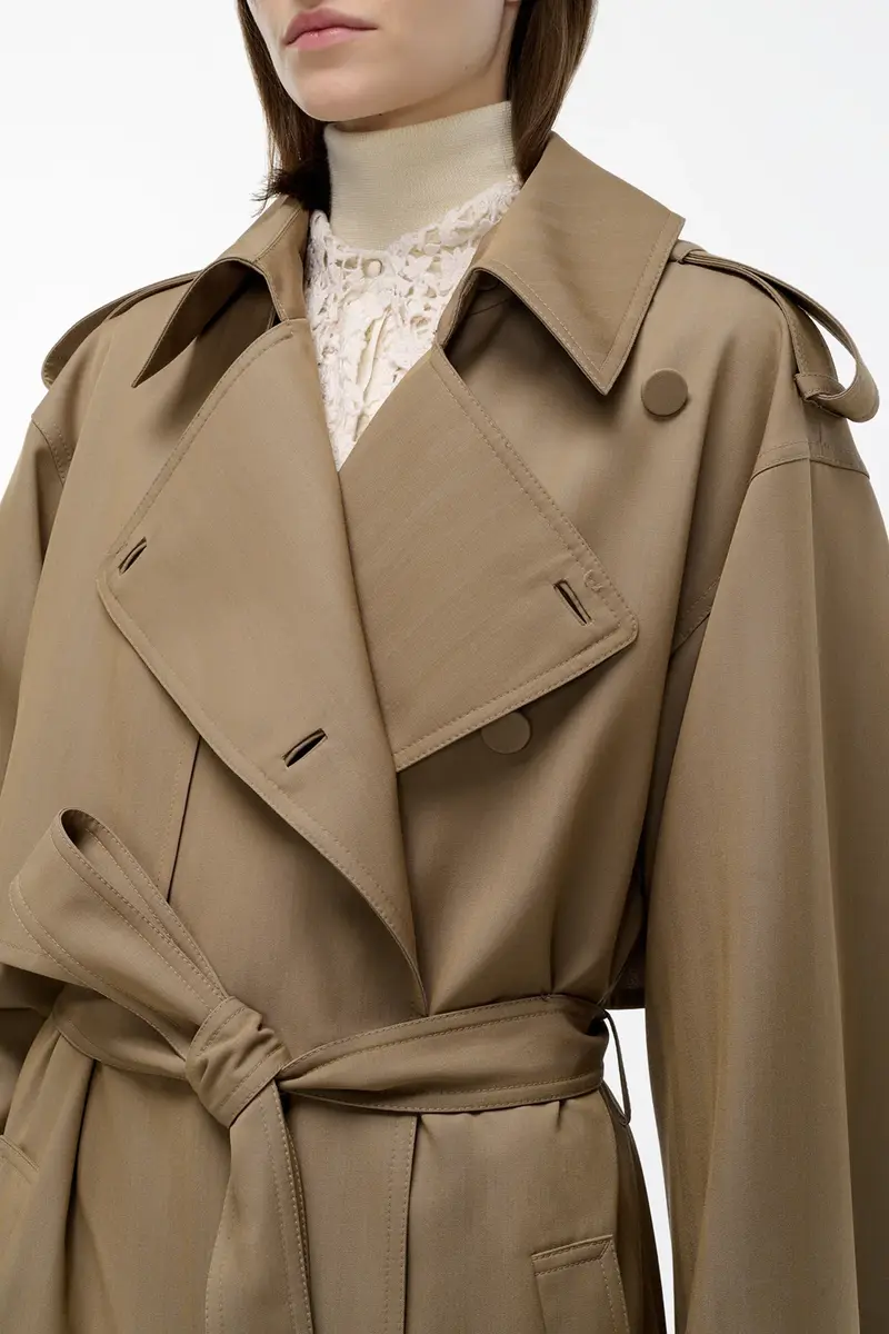 Gabriela Hearst Tellus Trench Coat in Camel Cross-dyed Wool | Thumbnail 6 Gabriela Hearst Tellus Trench Coat in Camel Cross-dyed Wool | Thumbnail 6