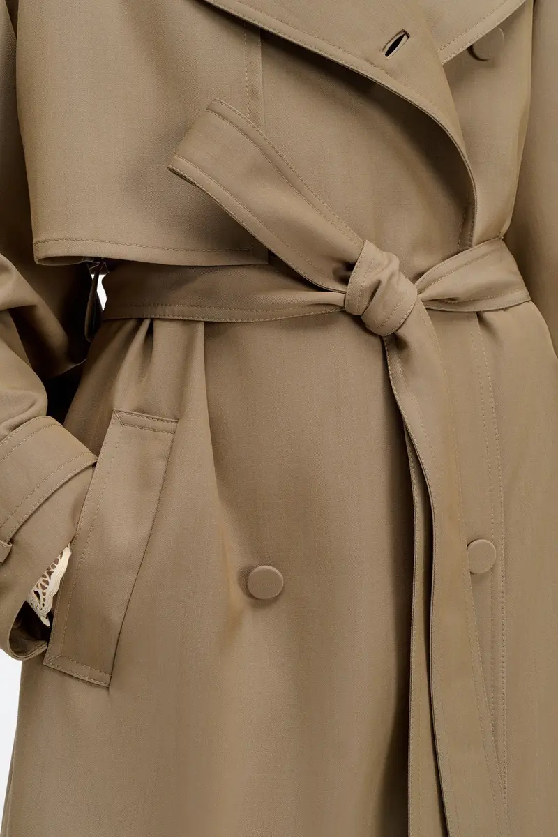 Gabriela Hearst Tellus Trench Coat in Camel Cross-dyed Wool | Thumbnail 7 Gabriela Hearst Tellus Trench Coat in Camel Cross-dyed Wool | Thumbnail 7