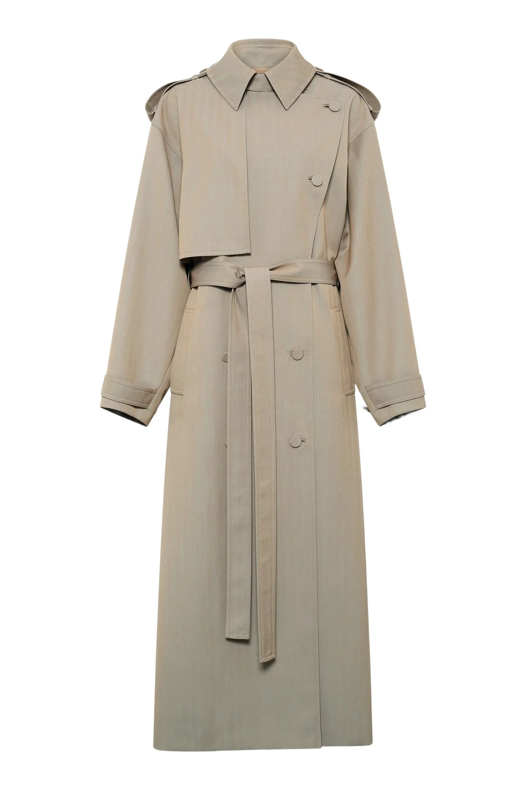 Tellus Trench Coat in Camel Cross-dyed Wool Tellus Trench Coat in Camel Cross-dyed Wool