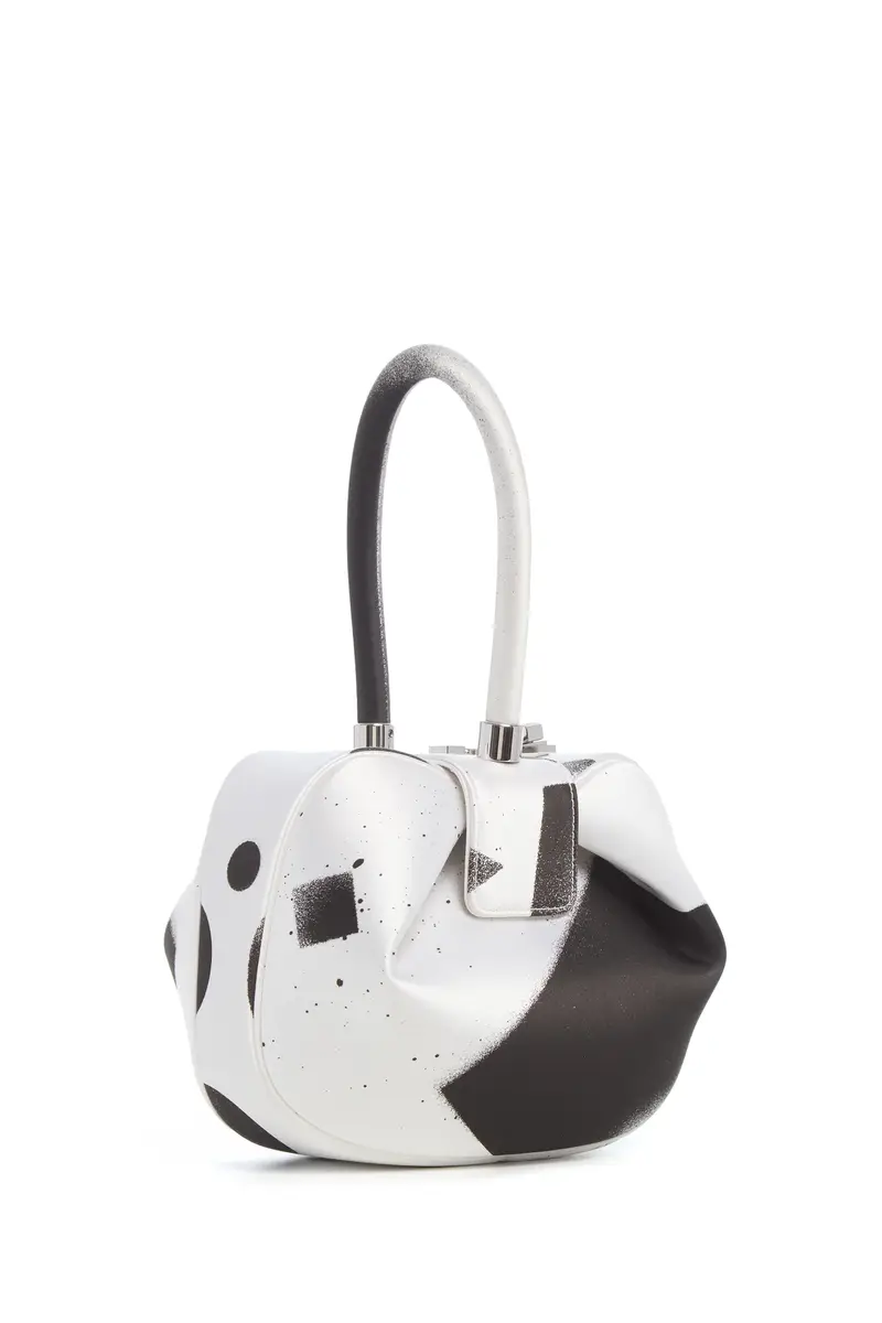 Gabriela Hearst Adam Pendleton x Gabriela Hearst Nina Bag in Black & White Satin № 11 | Thumbnail 4