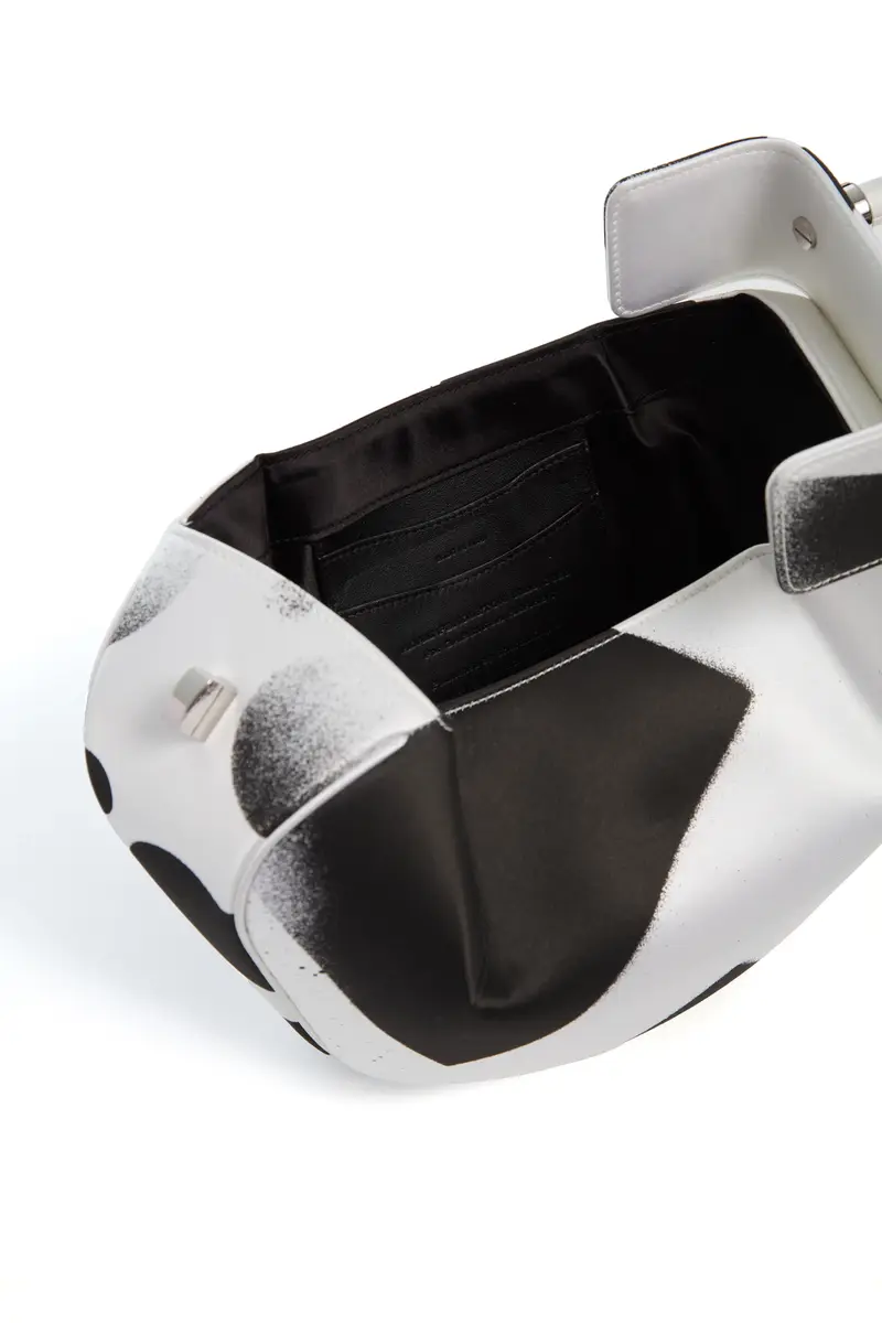 Gabriela Hearst Adam Pendleton x Gabriela Hearst Nina Bag in Black & White Satin № 11 | Thumbnail 7