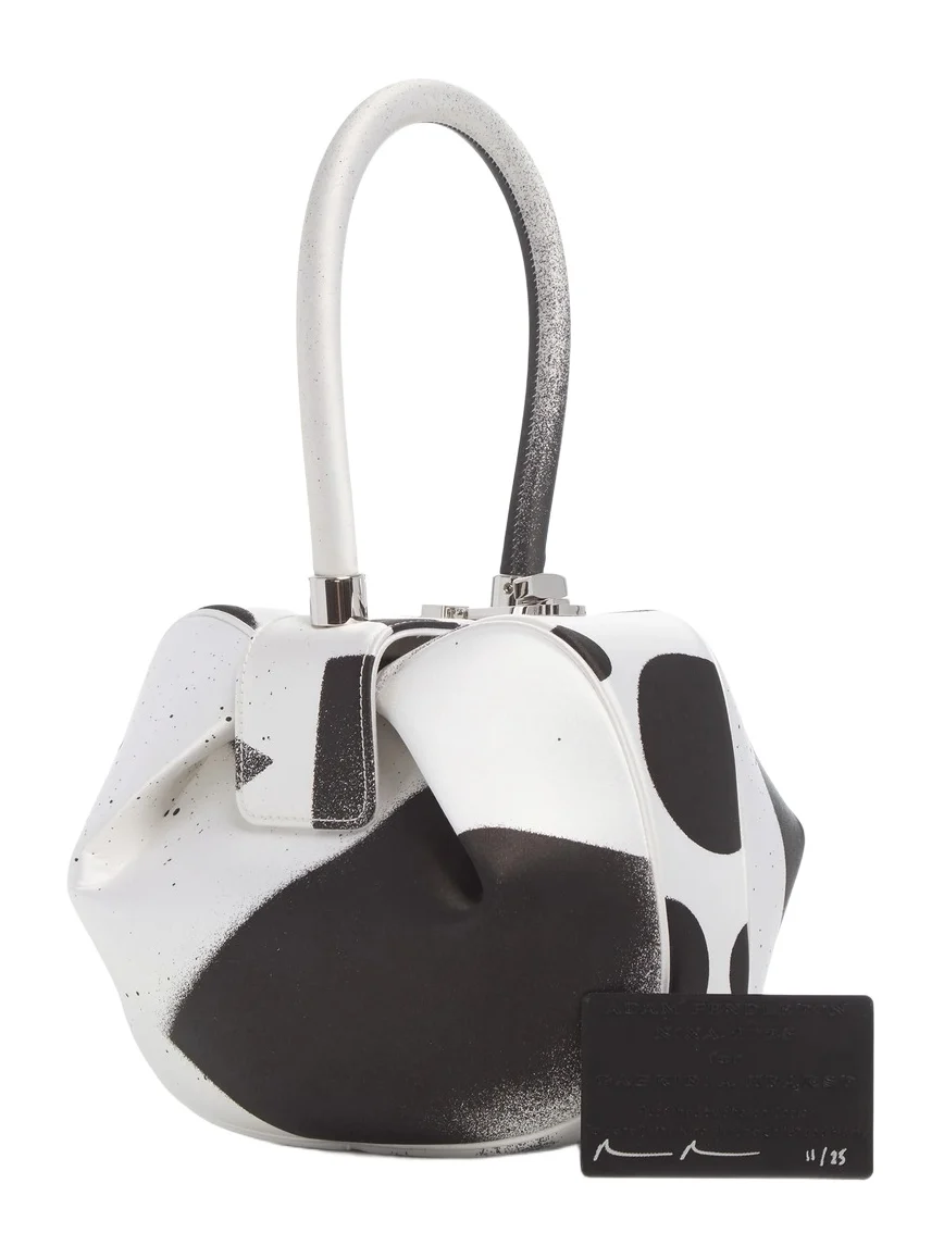 Gabriela Hearst Adam Pendleton x Gabriela Hearst Nina Bag in Black & White Satin № 11