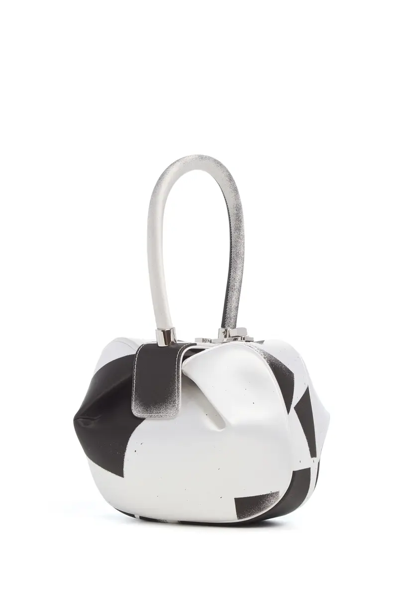 Gabriela Hearst Adam Pendleton x Gabriela Hearst Nina Bag in Black & White Satin № 10 | Thumbnail 2 Gabriela Hearst Adam Pendleton x Gabriela Hearst Nina Bag in Black & White Satin № 10 | Thumbnail 2