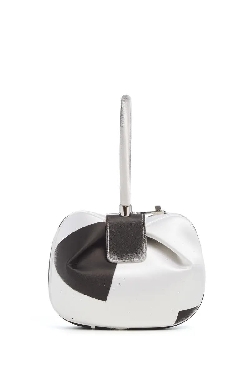 Gabriela Hearst Adam Pendleton x Gabriela Hearst Nina Bag in Black & White Satin № 10 | Thumbnail 3 Gabriela Hearst Adam Pendleton x Gabriela Hearst Nina Bag in Black & White Satin № 10 | Thumbnail 3
