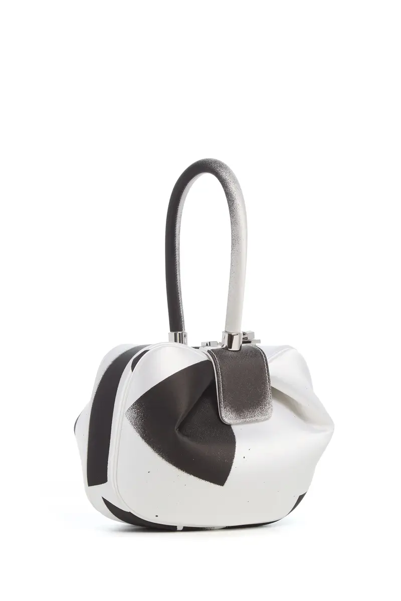 Gabriela Hearst Adam Pendleton x Gabriela Hearst Nina Bag in Black & White Satin № 10 | Thumbnail 4 Gabriela Hearst Adam Pendleton x Gabriela Hearst Nina Bag in Black & White Satin № 10 | Thumbnail 4