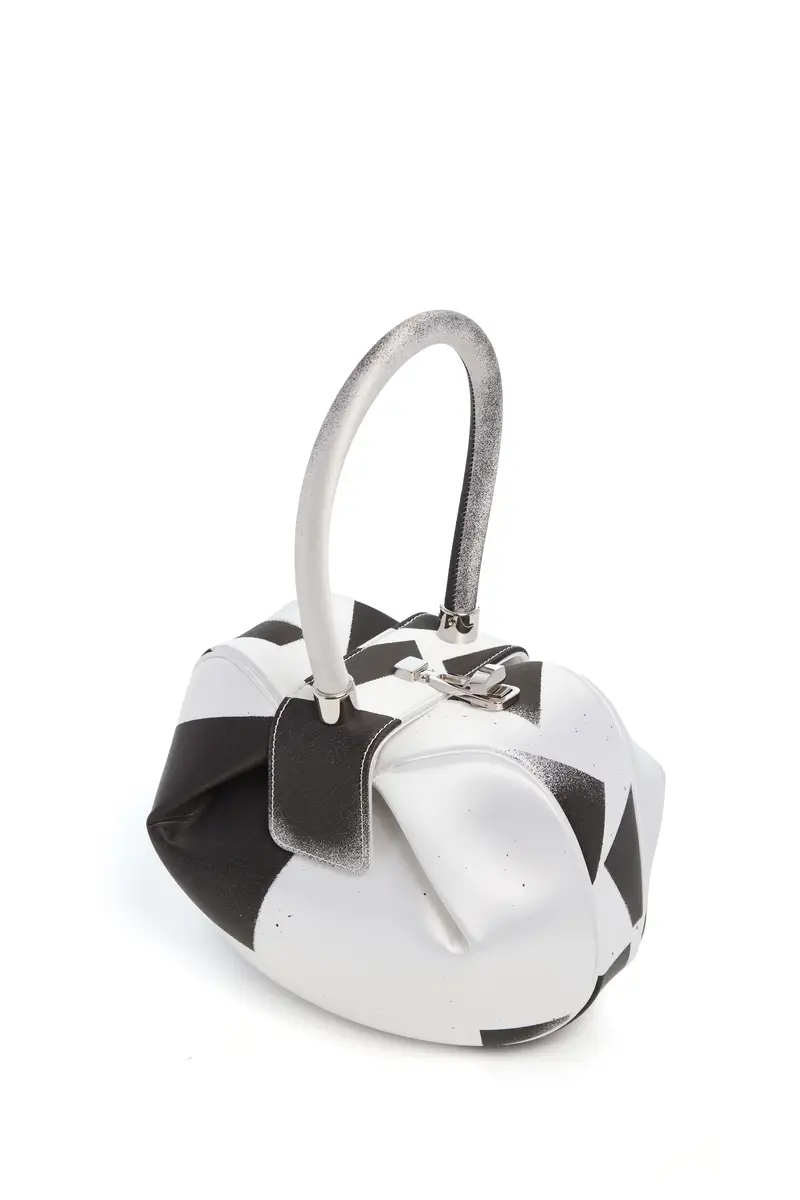 Gabriela Hearst Adam Pendleton x Gabriela Hearst Nina Bag in Black & White Satin № 10 | Thumbnail 6 Gabriela Hearst Adam Pendleton x Gabriela Hearst Nina Bag in Black & White Satin № 10 | Thumbnail 6