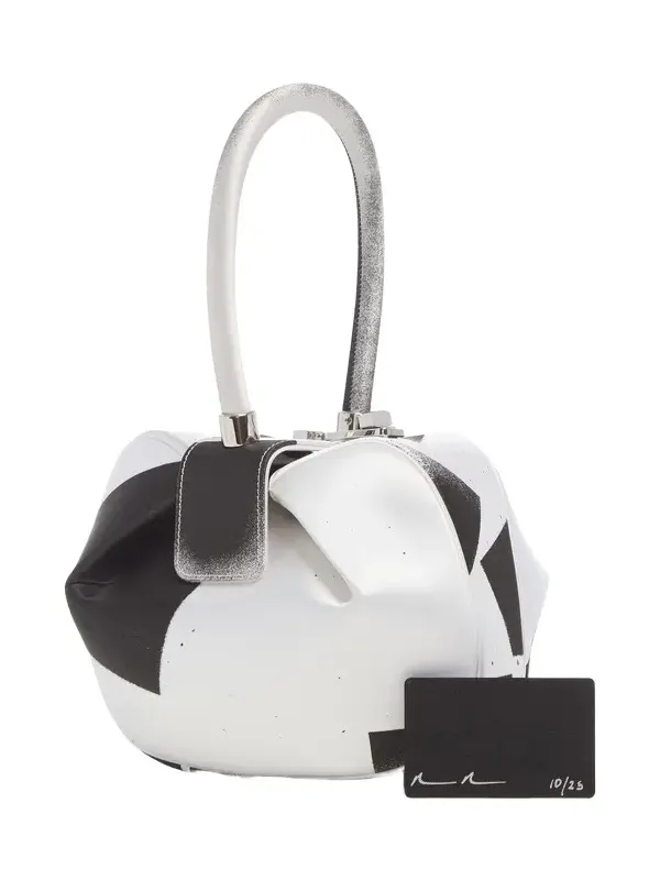 Adam Pendleton x Gabriela Hearst Nina Bag in Black & White Satin № 10 Adam Pendleton x Gabriela Hearst Nina Bag in Black & White Satin № 10