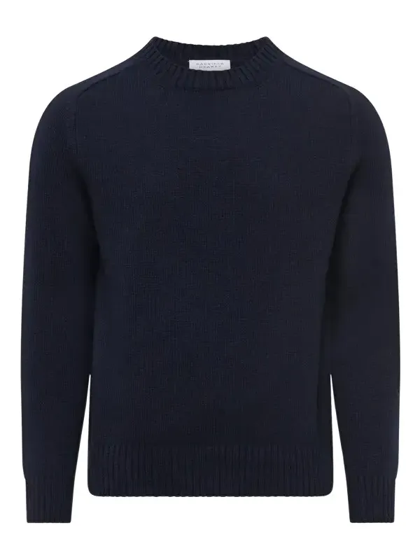 Francesco Knit Crewneck Sweater in Dark Navy Cashmere Francesco Knit Crewneck Sweater in Dark Navy Cashmere